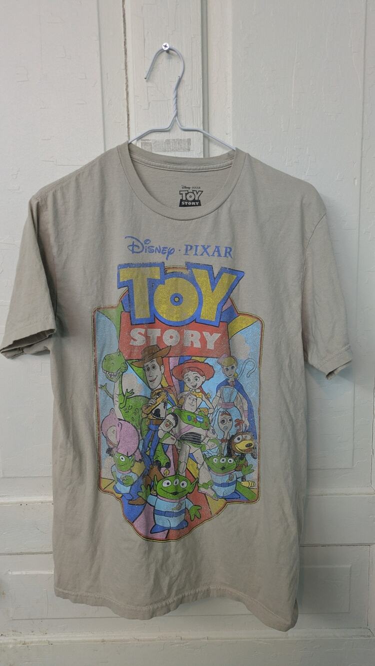 Disney Pixar Toy Story T shirt adult Medium tan
